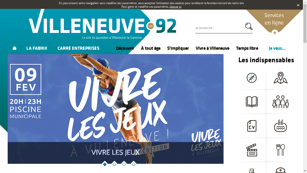 Capture d'écran de http://www.villeneuve92.com/
